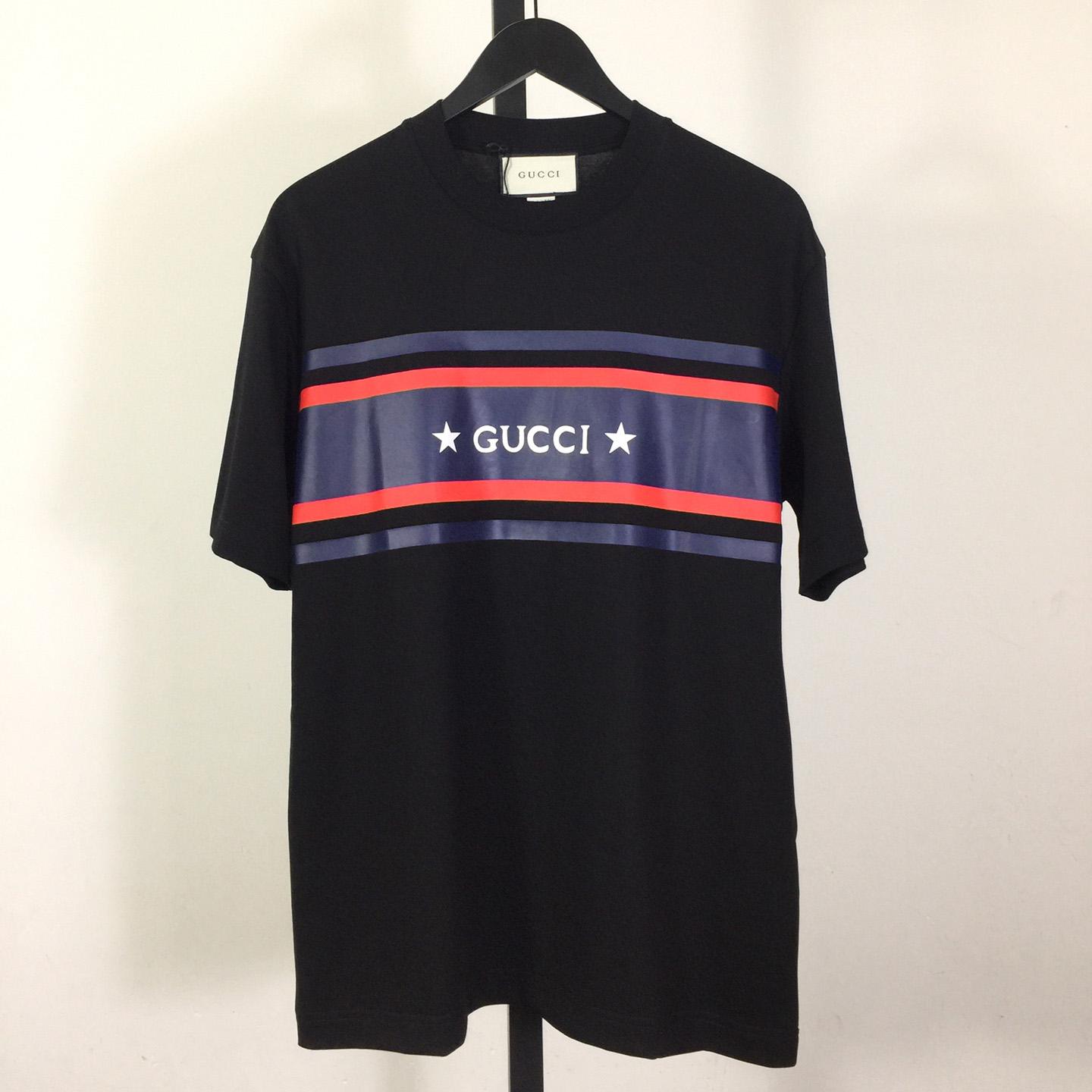 Gucci Cotton Jersey Printed T-shirt   - FashionPlug