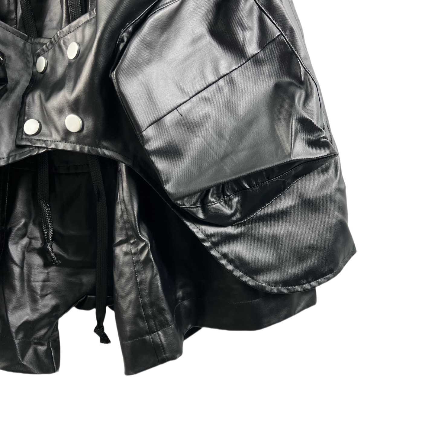 Vujade Brushed Wax Black Coating Corts Cargo Shorts - FashionPlug