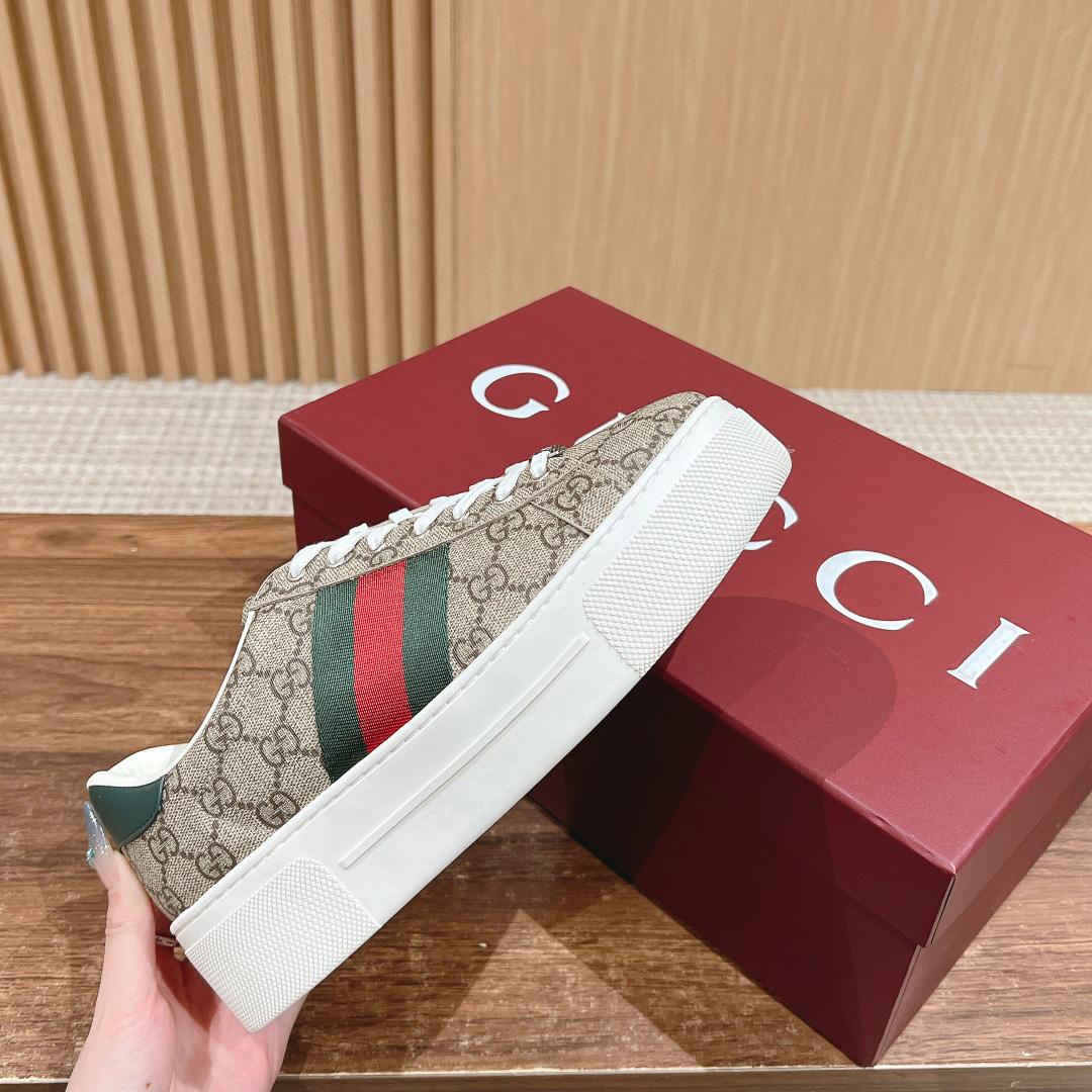 Gucci Ace Sneaker With Web - FashionPlug