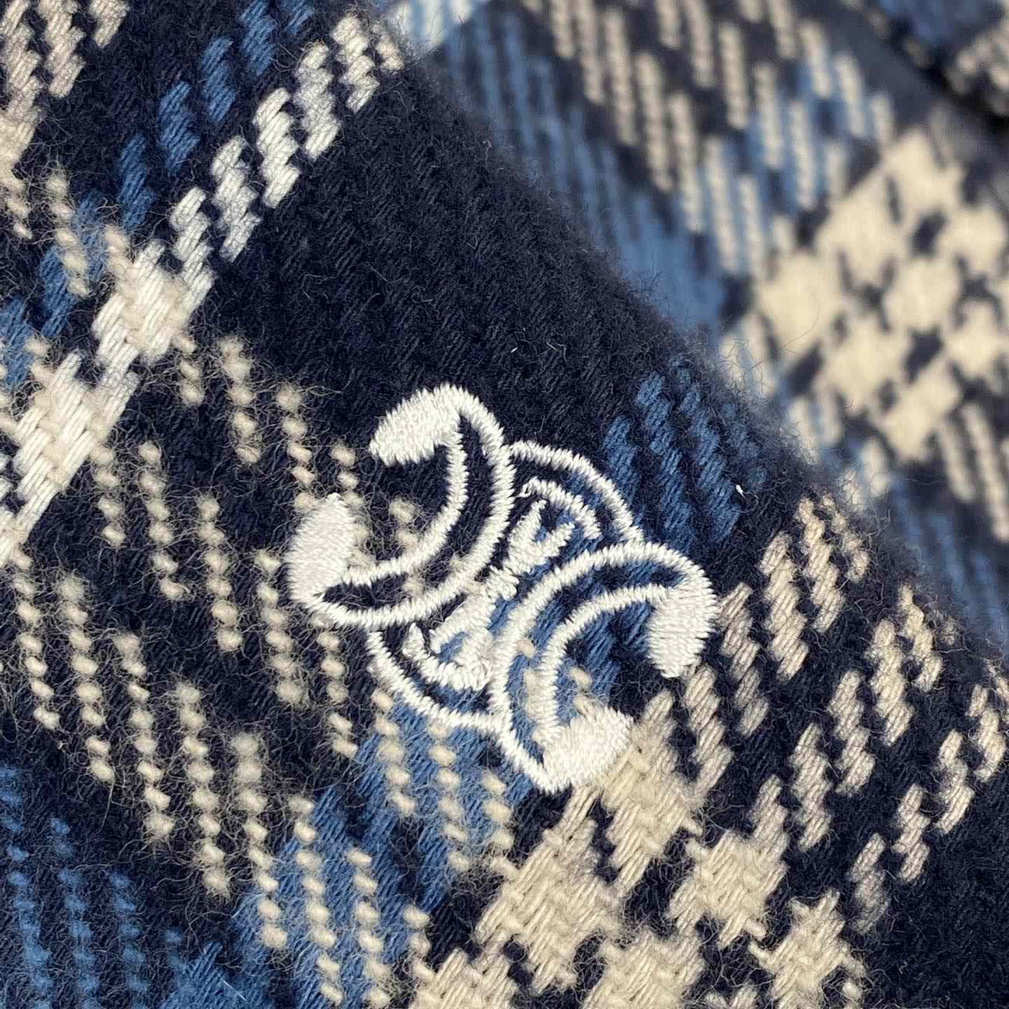 Celine Loose Lumberjack Shirt In Check Cotton - FashionPlug