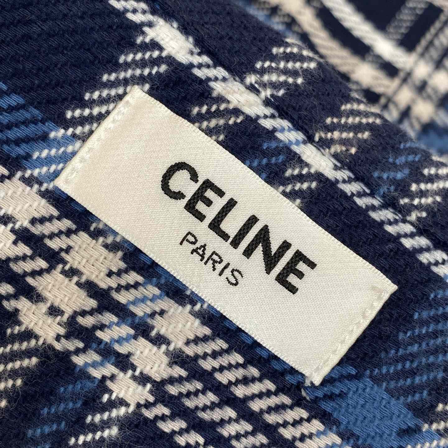 Celine Loose Lumberjack Shirt In Check Cotton - FashionPlug