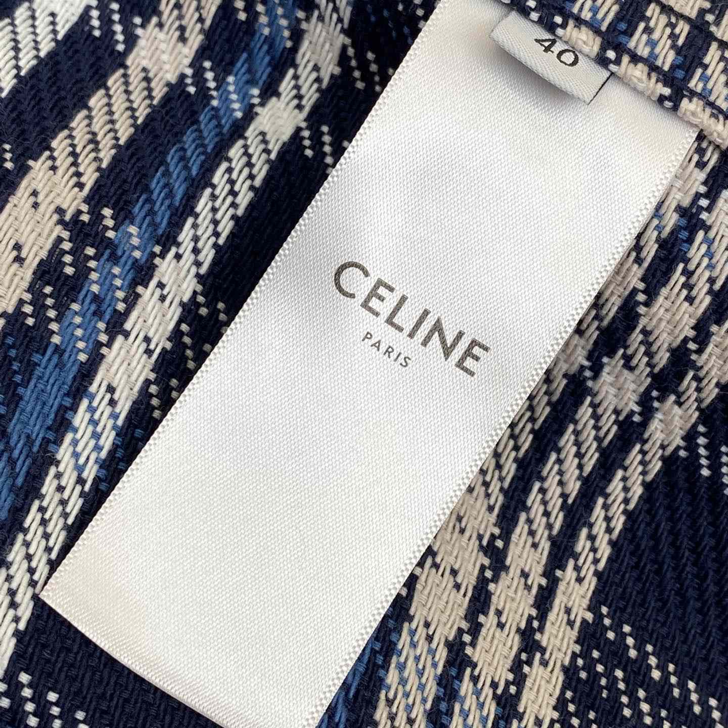 Celine Loose Lumberjack Shirt In Check Cotton - FashionPlug