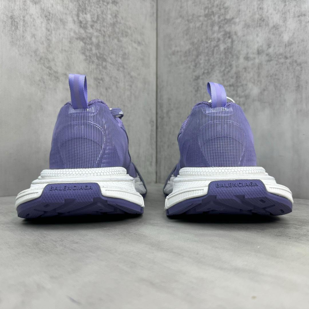 Balenciaga 3XL Net Sneaker In Lilac And White Polyester - FashionPlug