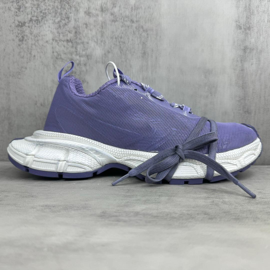 Balenciaga 3XL Net Sneaker In Lilac And White Polyester - FashionPlug