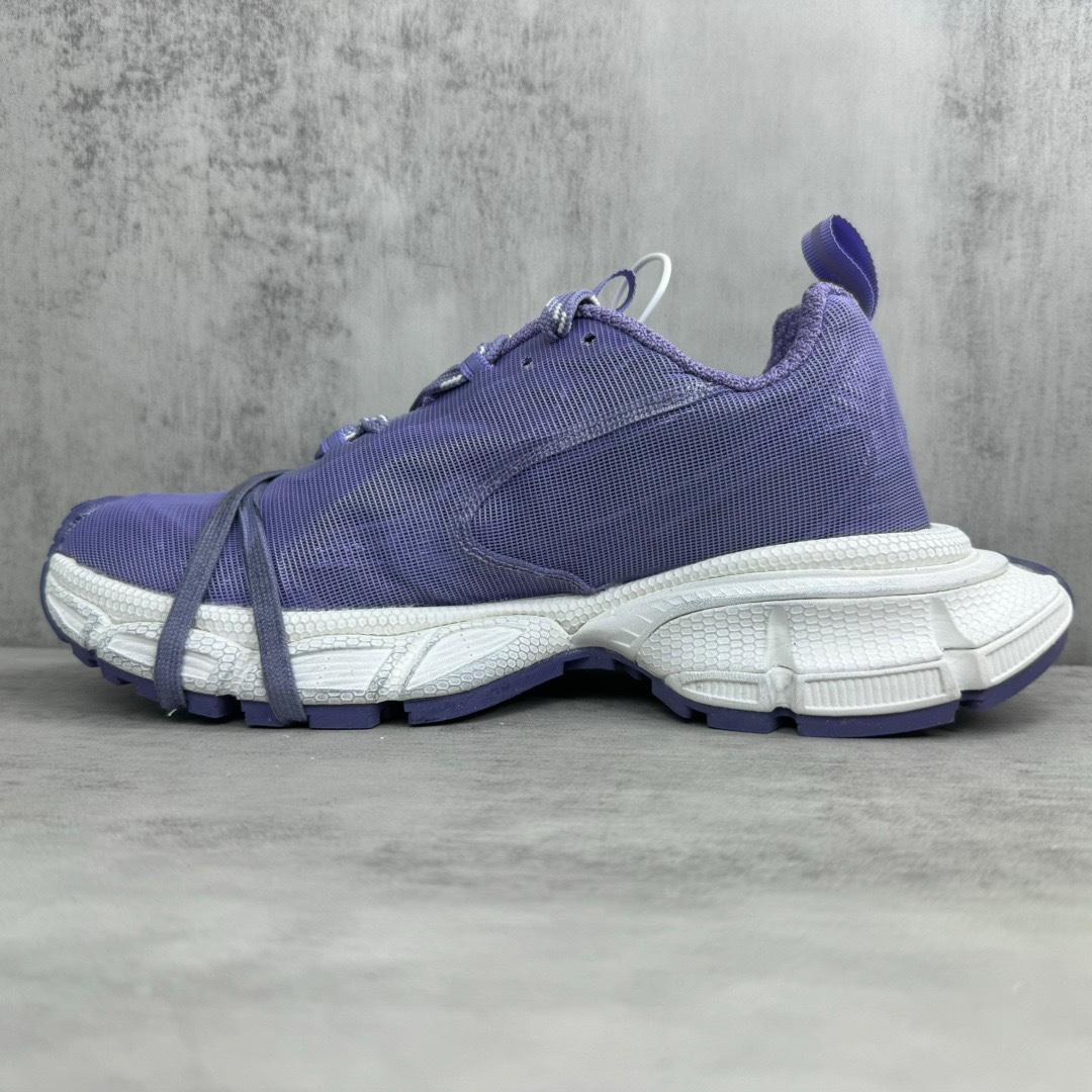 Balenciaga 3XL Net Sneaker In Lilac And White Polyester - FashionPlug