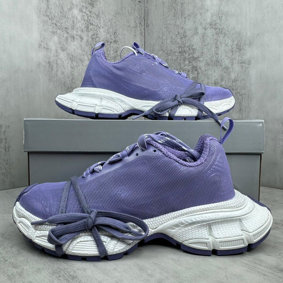 Balenciaga 3XL Net Sneaker In Lilac And White Polyester - FashionPlug