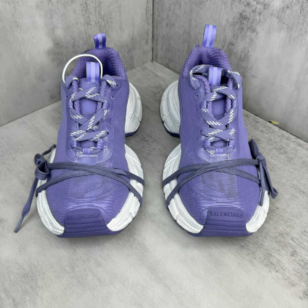 Balenciaga 3XL Net Sneaker In Lilac And White Polyester - FashionPlug