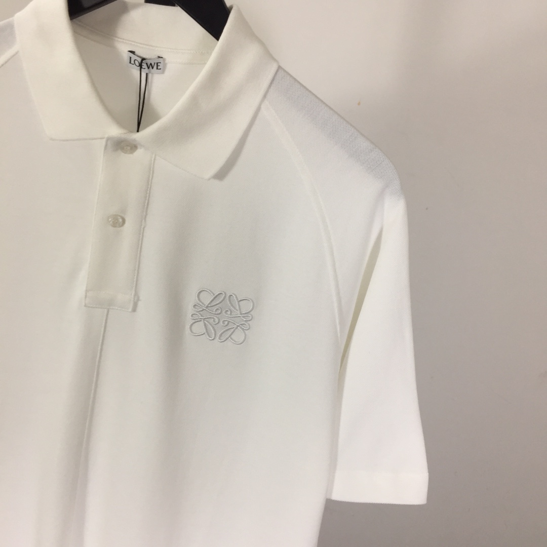 Loewe Logo Cotton Polo Shirt - FashionPlug