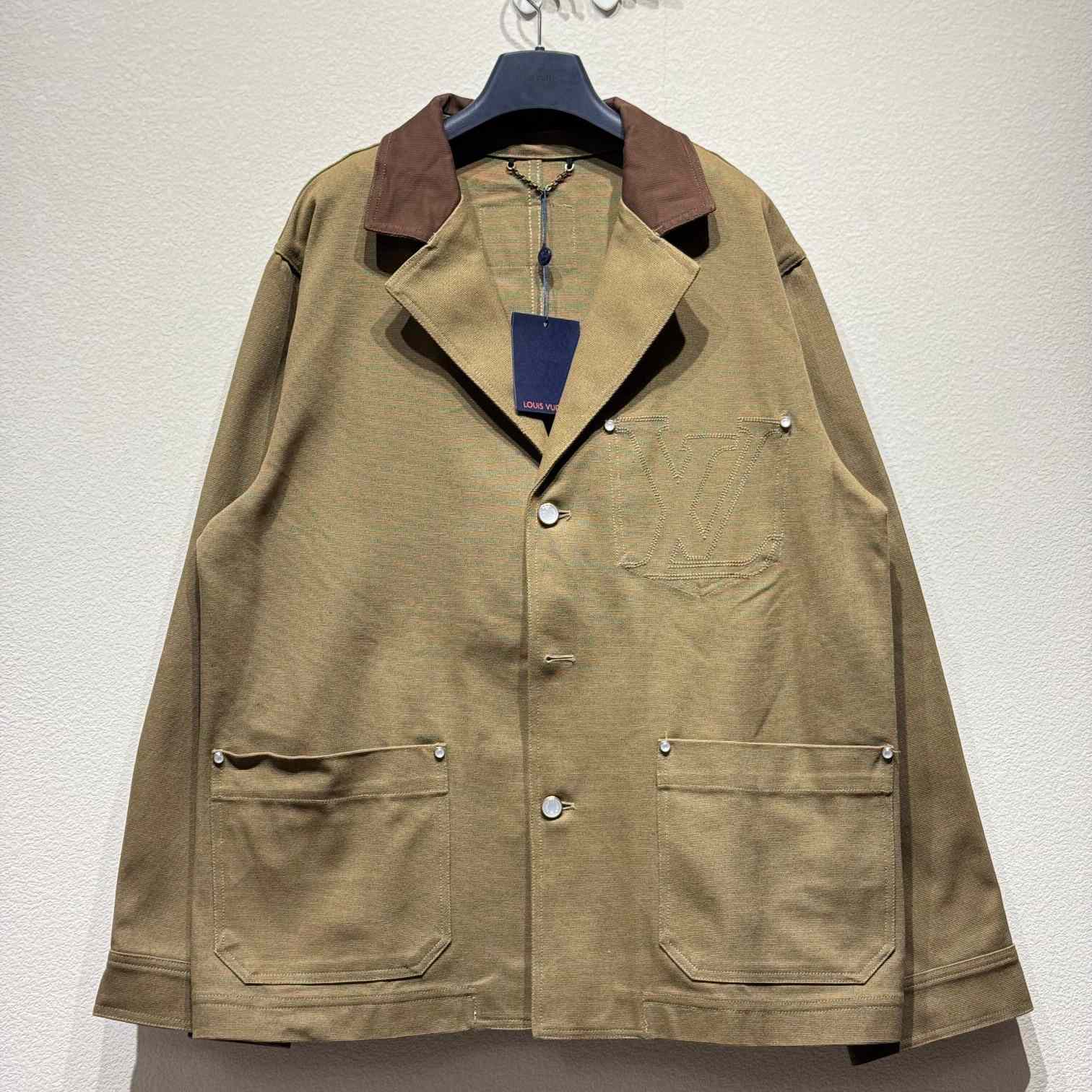 Louis Vuitton Tailored Workwear Cotton Canvas Jacket   1AGJ70 - FashionPlug