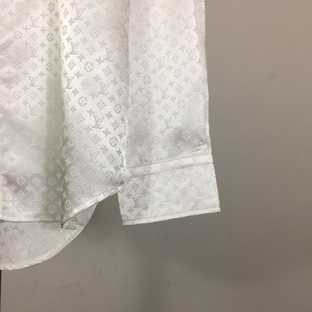 Louis Vuitton Monogram Long-Sleeved Silk Shirt   1AFJUE - FashionPlug