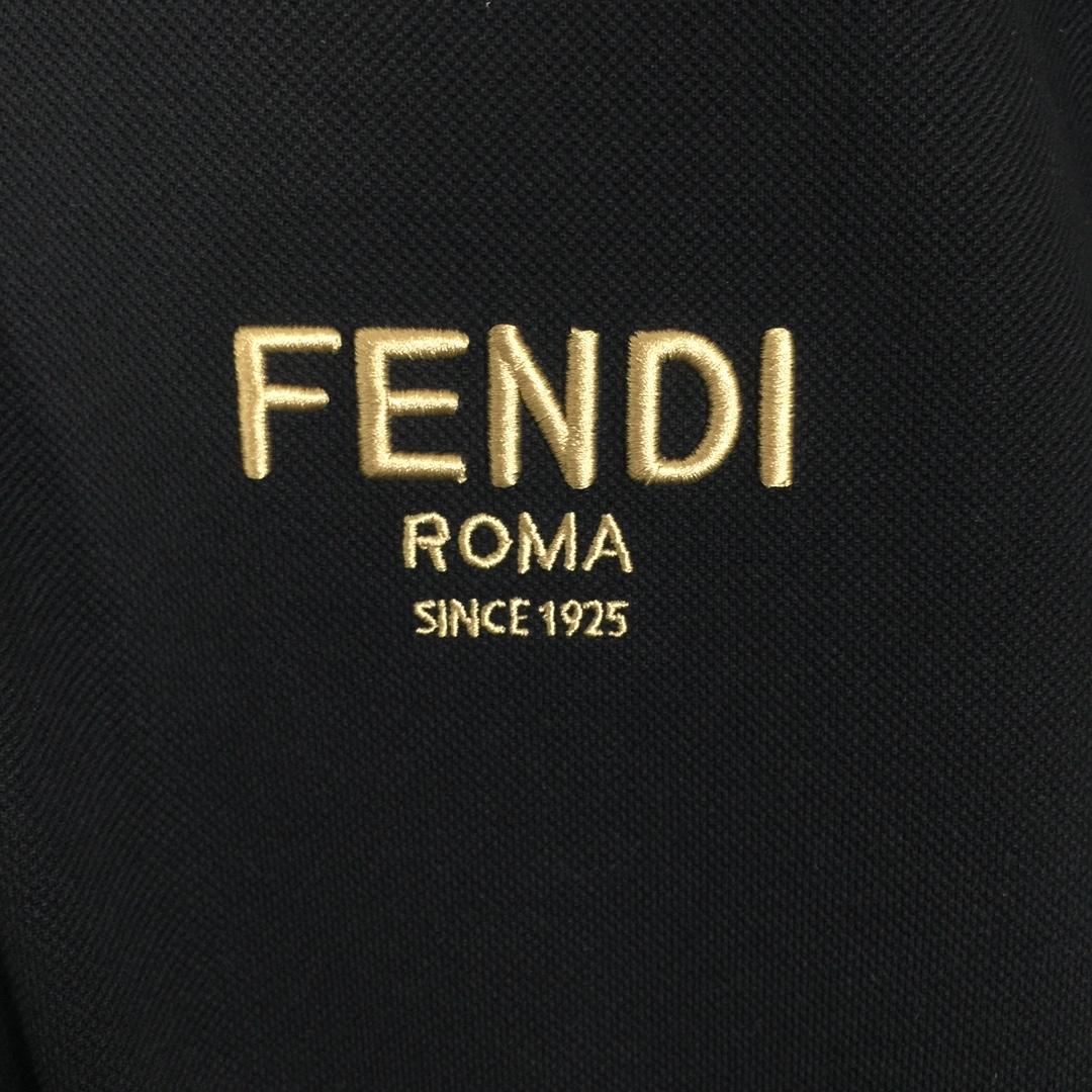 Fendi Logo Cotton Polo Shirt - FashionPlug