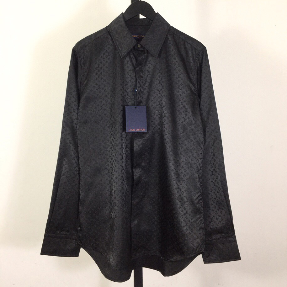 Louis Vuitton Monogram Long-Sleeved Silk Shirt   1AFWGJ - FashionPlug