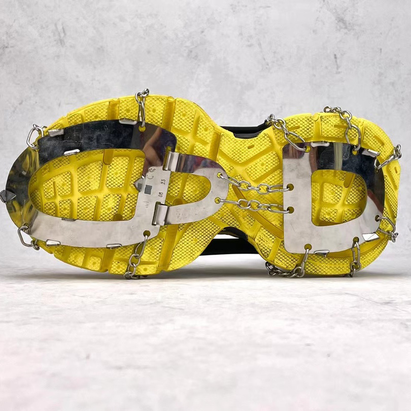 Balenciaga 3XL Ski Sneaker In Yellow And Black Mesh And Polyurethane - FashionPlug