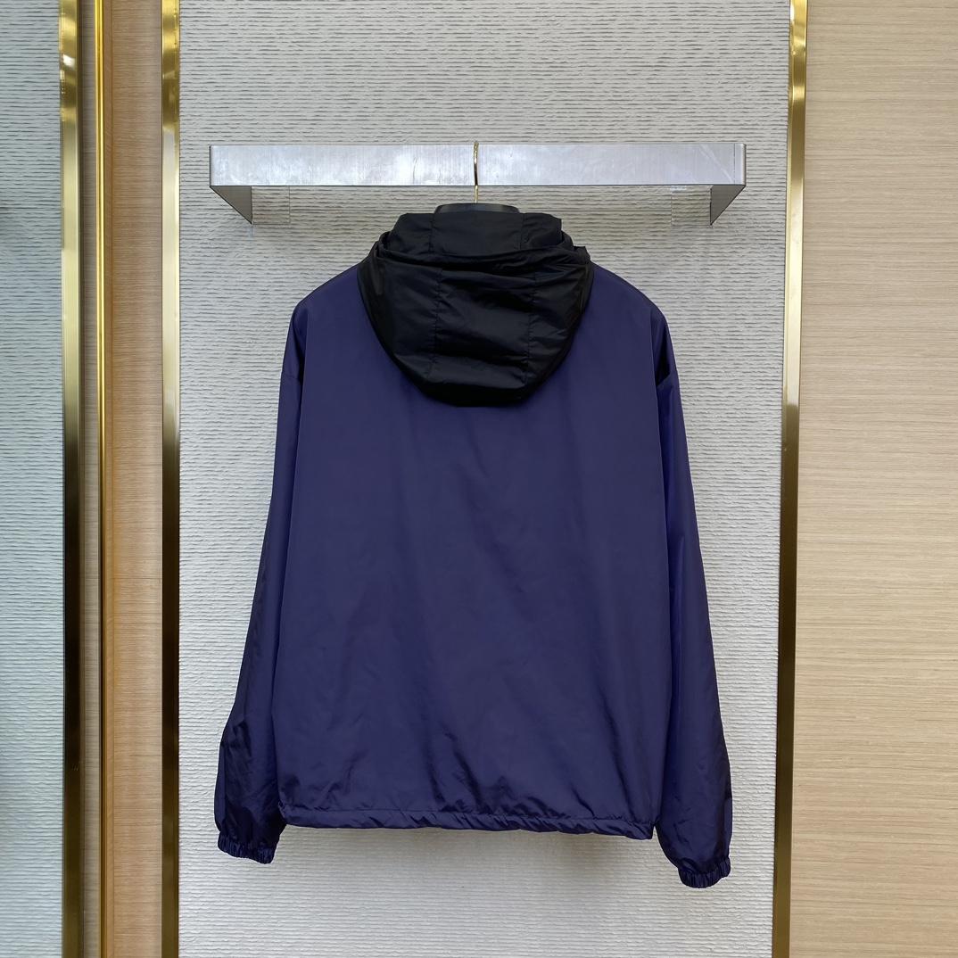 Prada Re-Nylon Reversible Hooded Jacket - FashionPlug