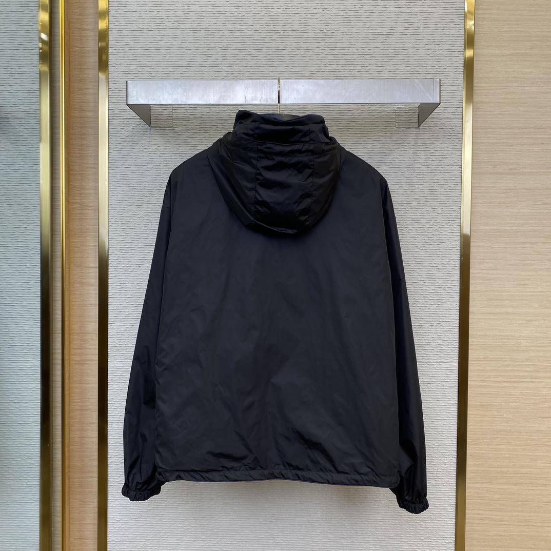 Prada Re-Nylon Reversible Hooded Jacket - FashionPlug