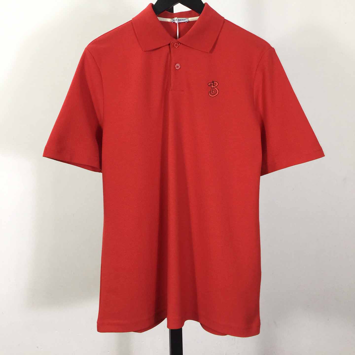 Burberry B Snake Cotton Polo Shirt - FashionPlug