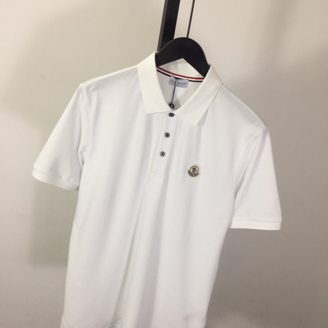 Moncler Logo Cotton Polo Shirt - FashionPlug