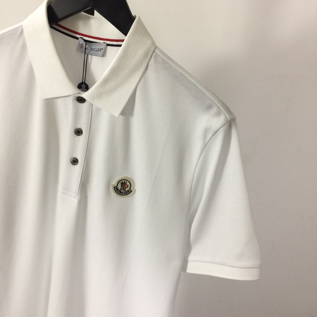Moncler Logo Cotton Polo Shirt - FashionPlug