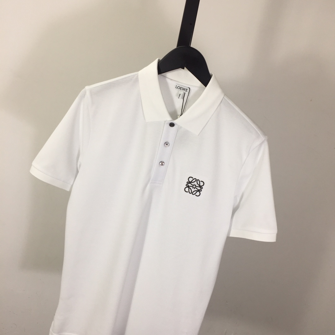 Loewe Logo Cotton Polo Shirt - FashionPlug