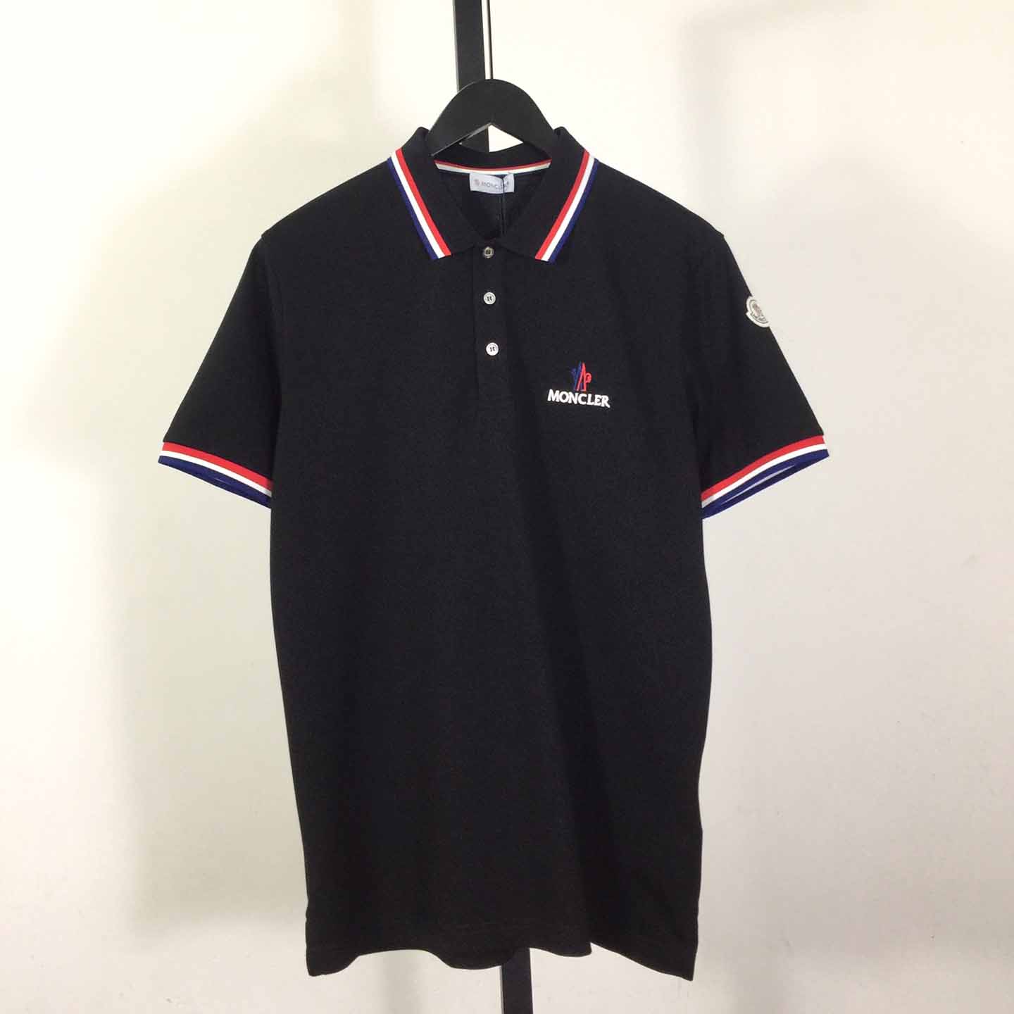 Moncler Logo Cotton Polo Shirt - FashionPlug