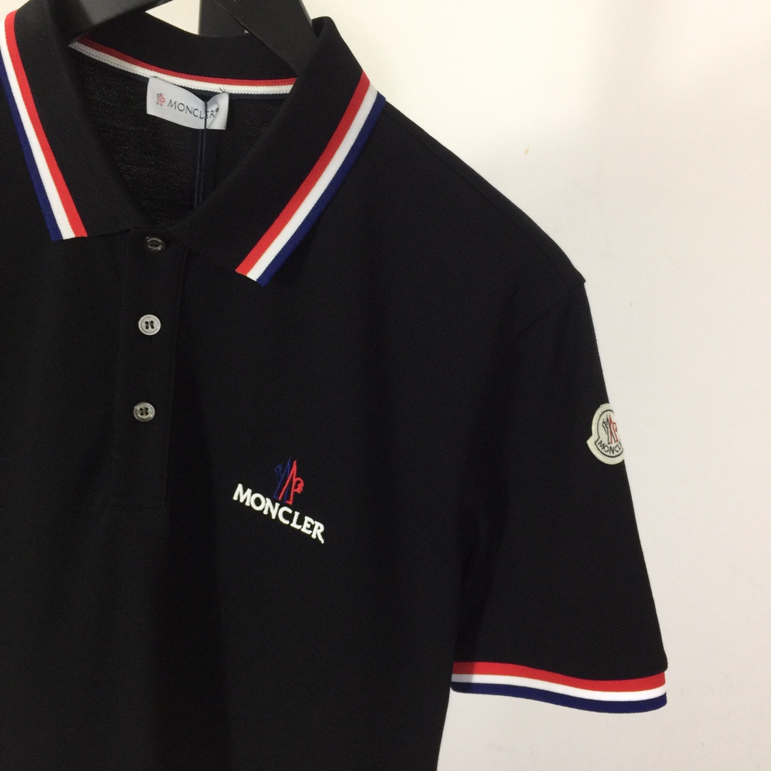 Moncler Logo Cotton Polo Shirt - FashionPlug