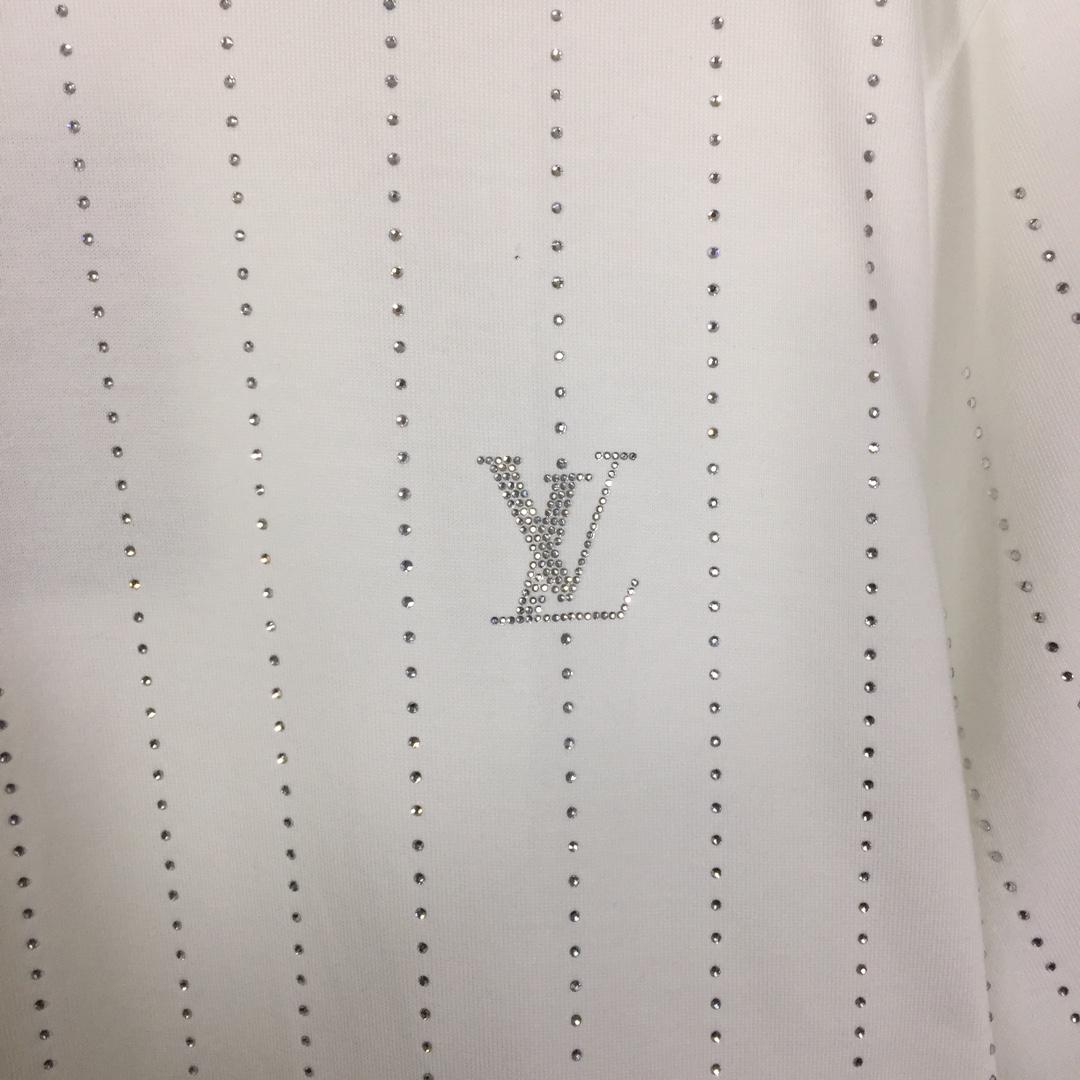 Louis Vuitton Cotton T-Shirt With Crystal - FashionPlug