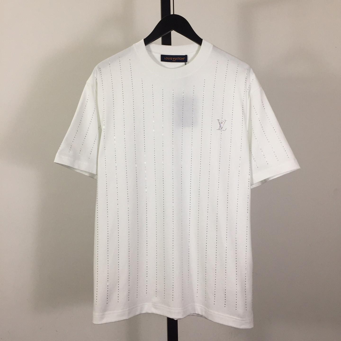 Louis Vuitton Cotton T-Shirt With Crystal - FashionPlug