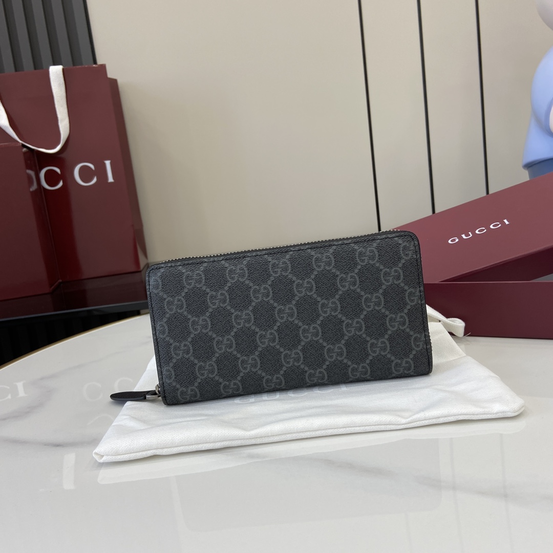 Gucci GG Emblem Around Wallet - FashionPlug