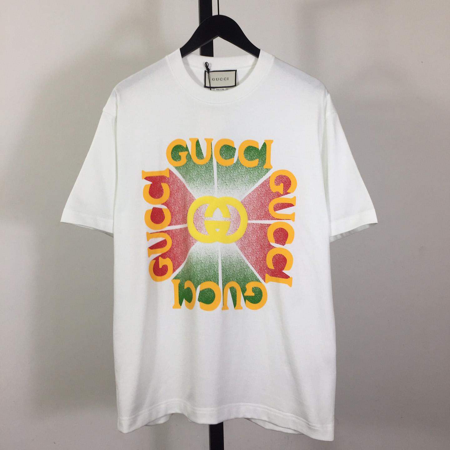 Gucci Cotton Jersey Printed T-shirt   - FashionPlug