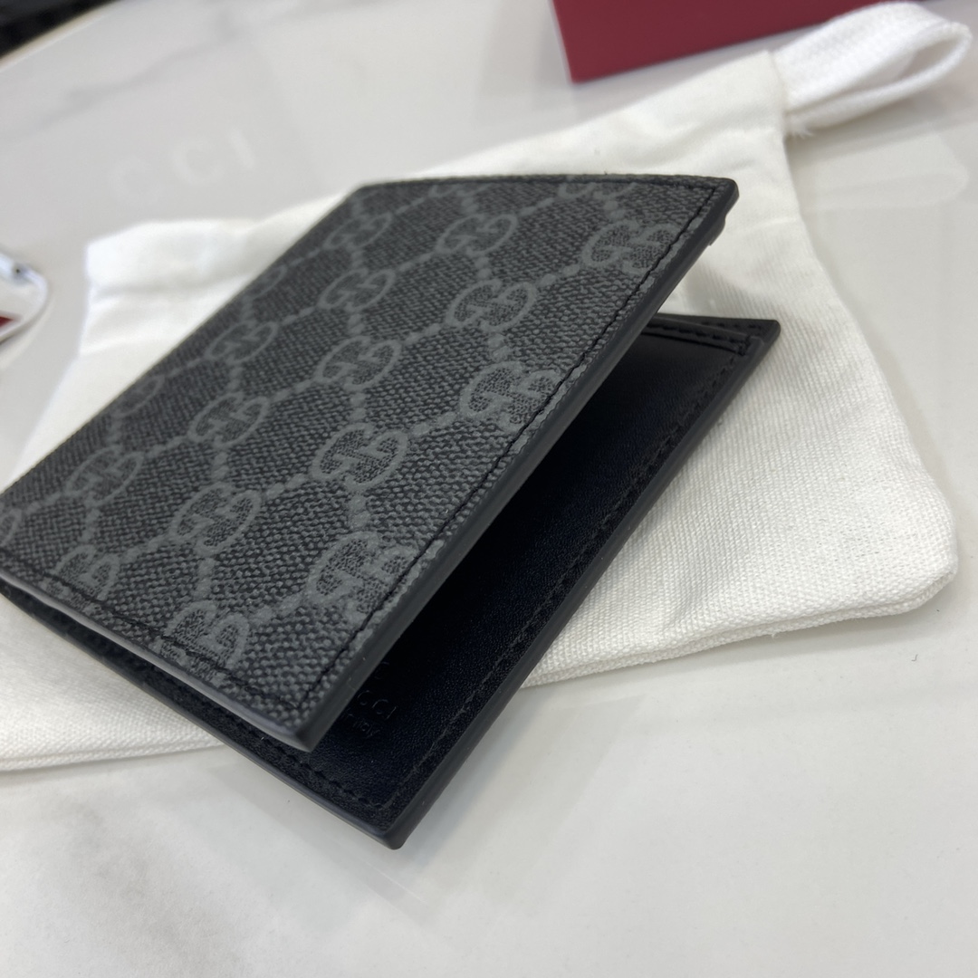 Gucci GG Emblem Bi-fold Wallet  - FashionPlug