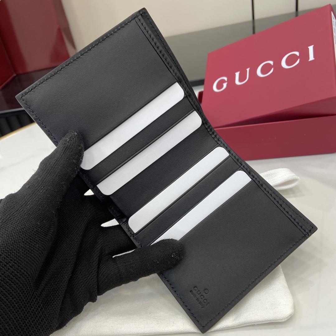 Gucci GG Emblem Bi-fold Wallet  - FashionPlug