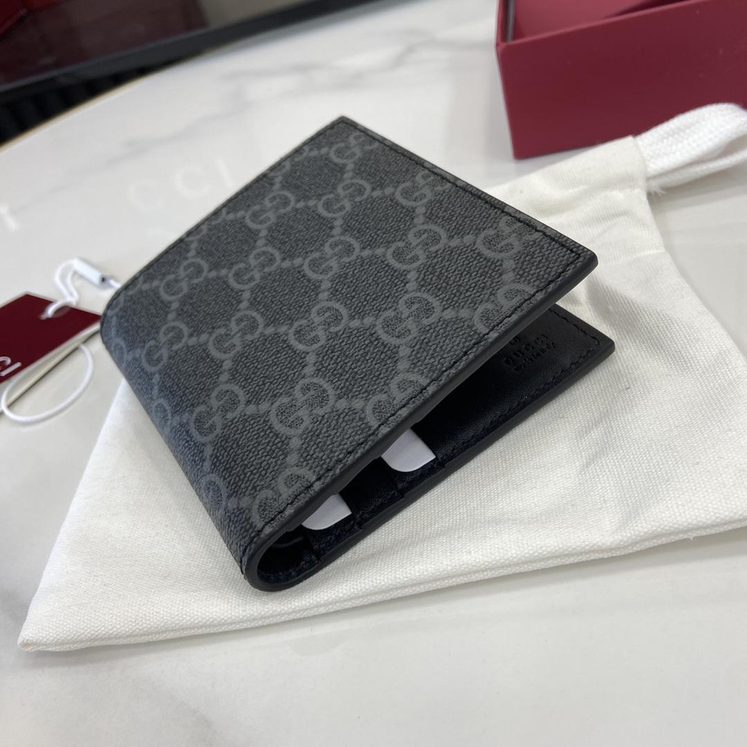 Gucci GG Emblem Bi-fold Wallet  - FashionPlug