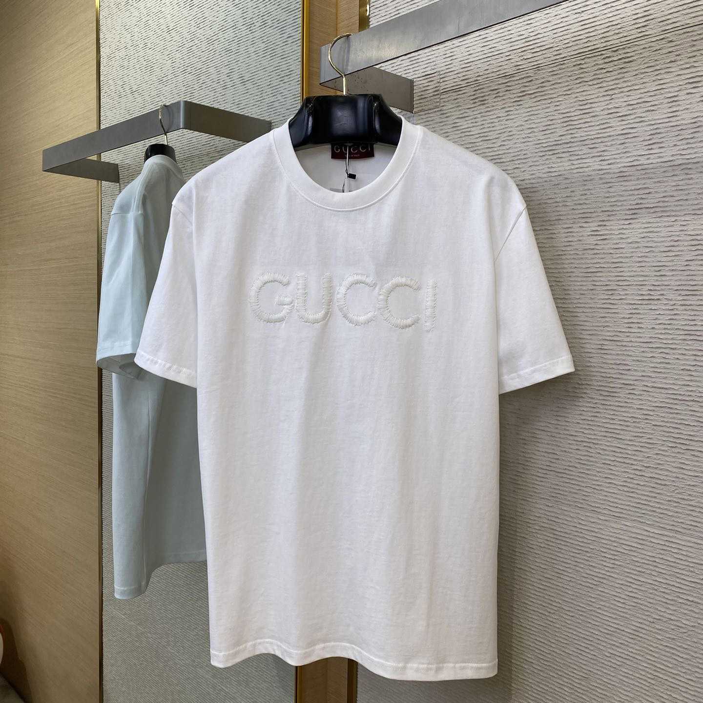 Gucci Embroidered Cotton Jersey T-shirt - FashionPlug