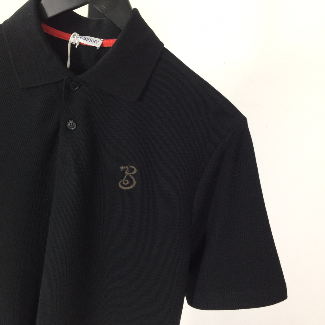 Burberry B Snake Cotton Polo Shirt - FashionPlug
