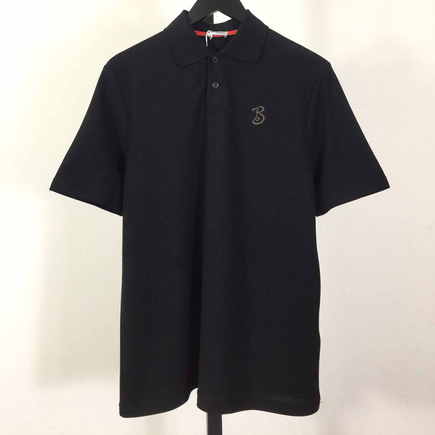 Burberry B Snake Cotton Polo Shirt - FashionPlug