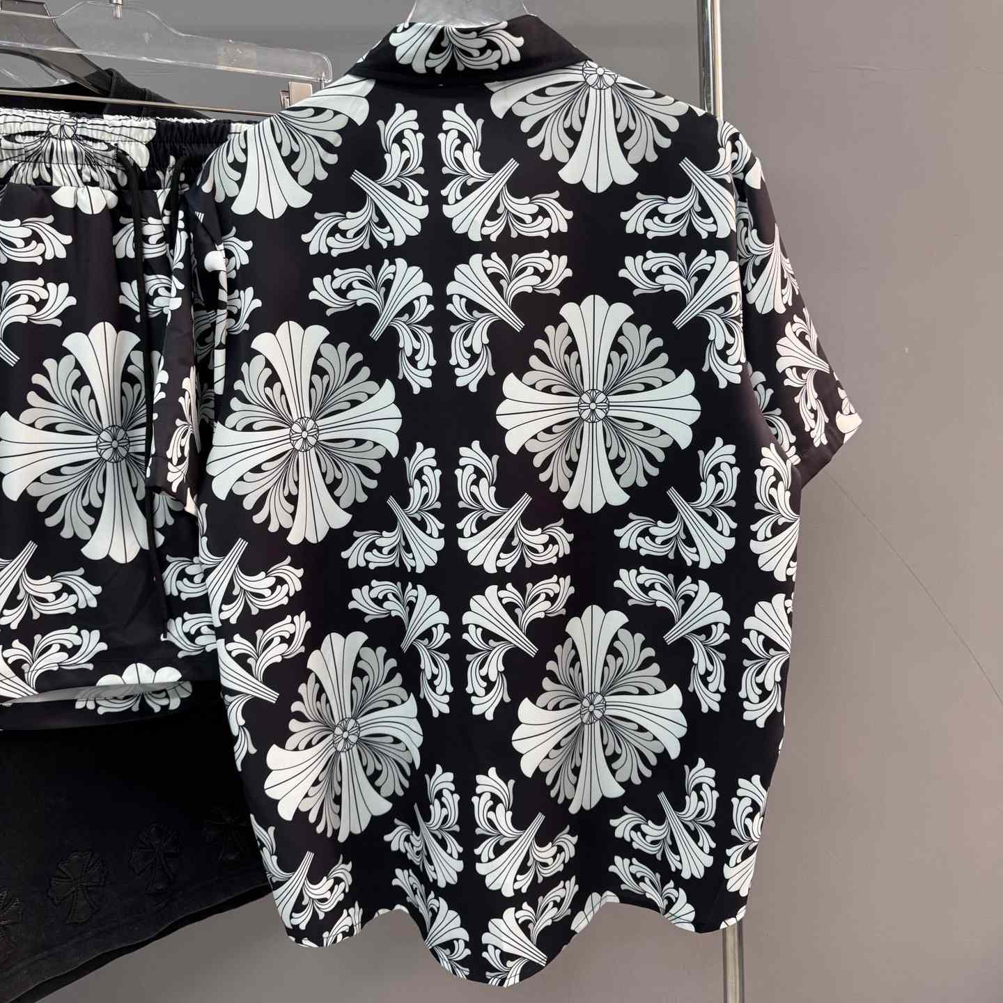 Chrome Heart Shirt & Shorts - FashionPlug