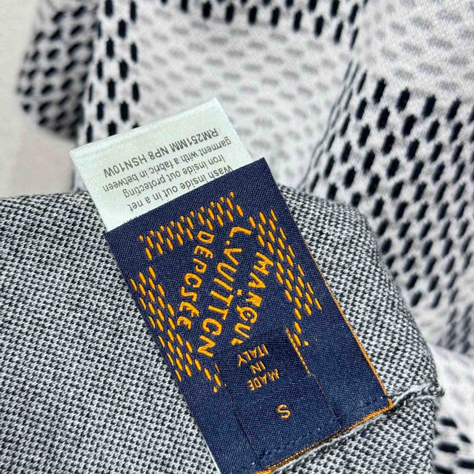Louis Vuitton Damier Jacquard Short-Sleeved Crewneck   1AHEB7 - FashionPlug