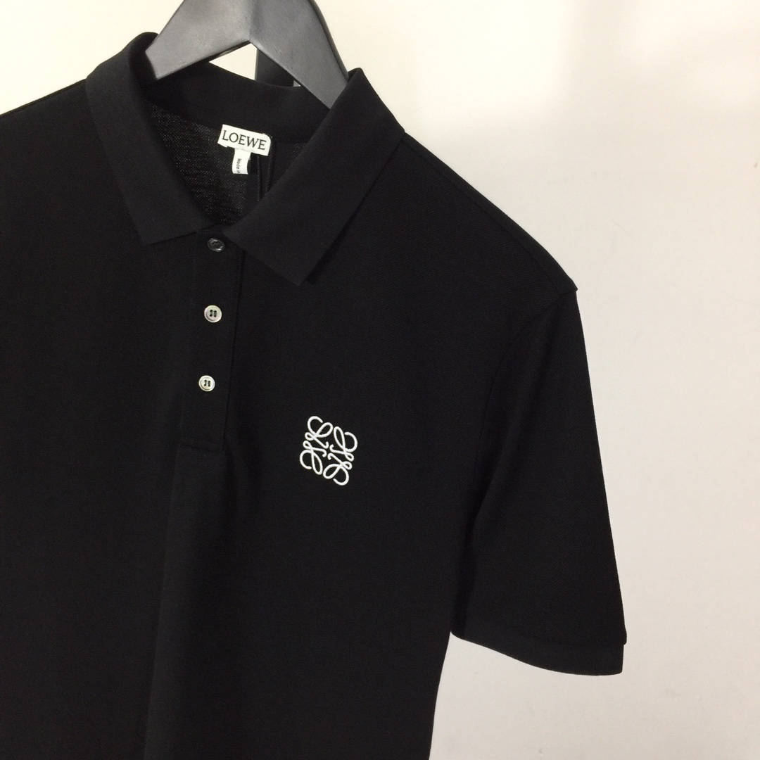 Loewe Logo Cotton Polo Shirt - FashionPlug