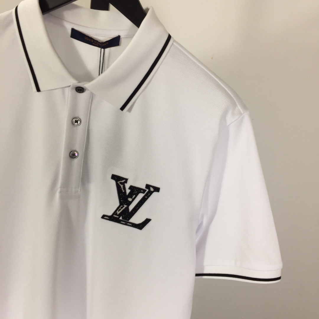 Louis Vuitton Short-Sleeved Cotton Polo Shirt    - FashionPlug