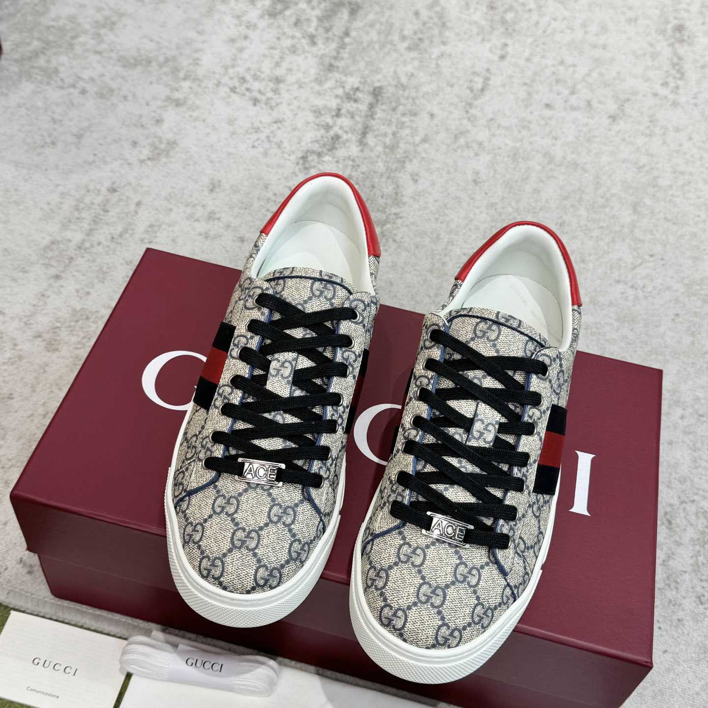 Gucci Ace Sneaker With Web - FashionPlug
