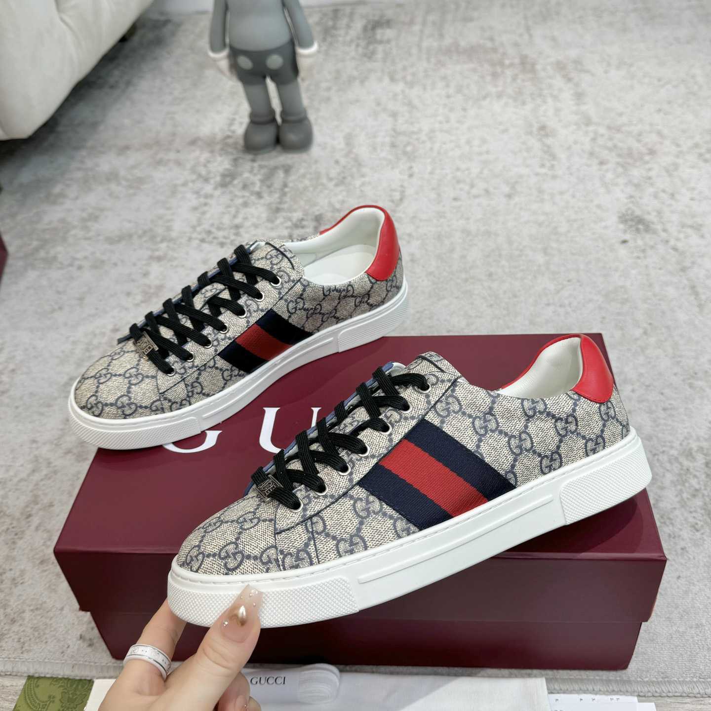 Gucci Ace Sneaker With Web - FashionPlug