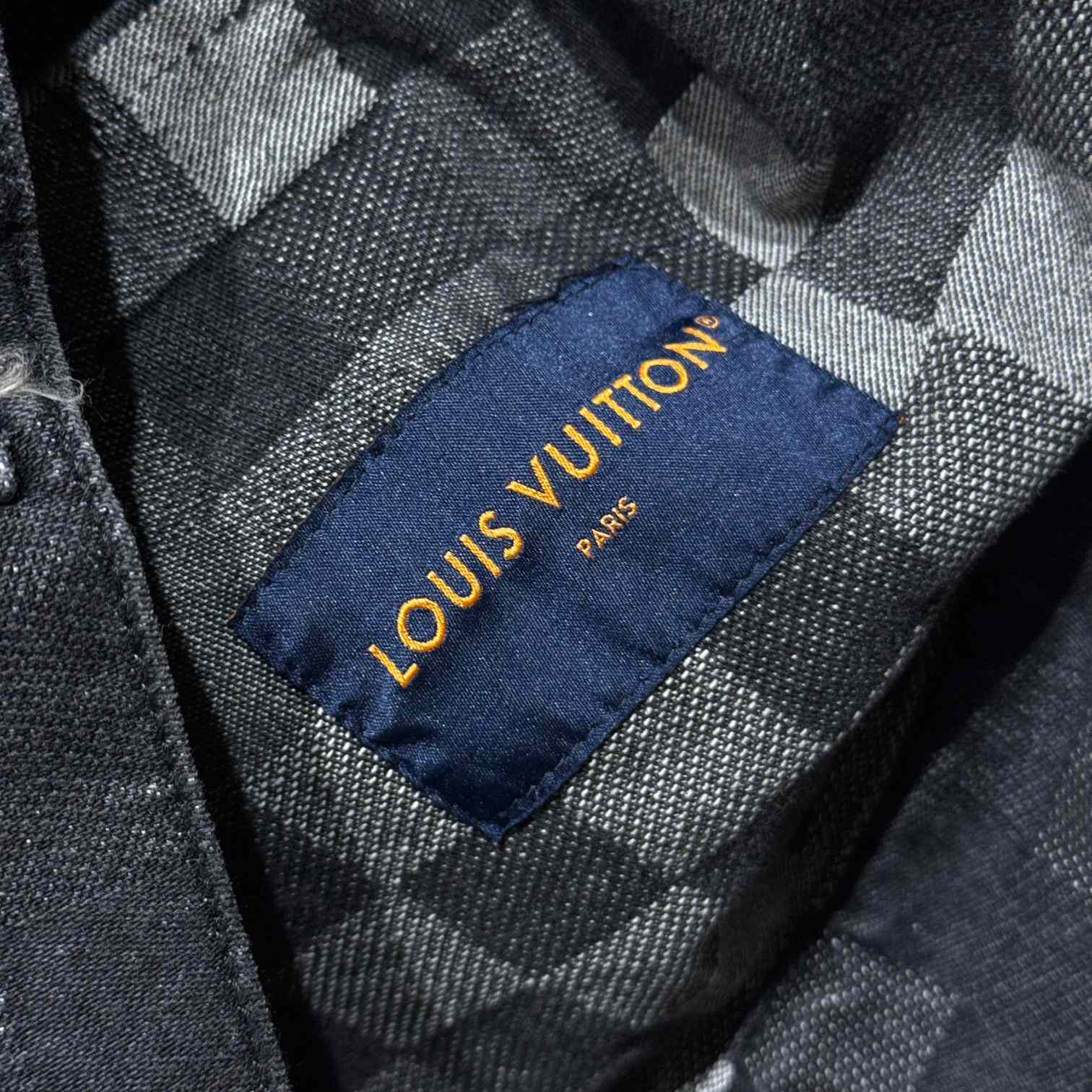 Louis Vuitton Damoflage Classic Denim Jacket  1AHEBJ - FashionPlug