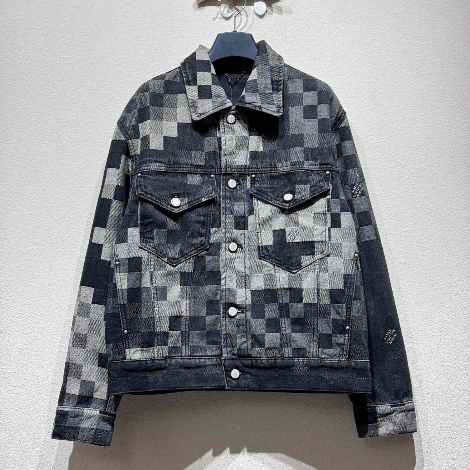 Louis Vuitton Damoflage Classic Denim Jacket  1AHEBJ - FashionPlug