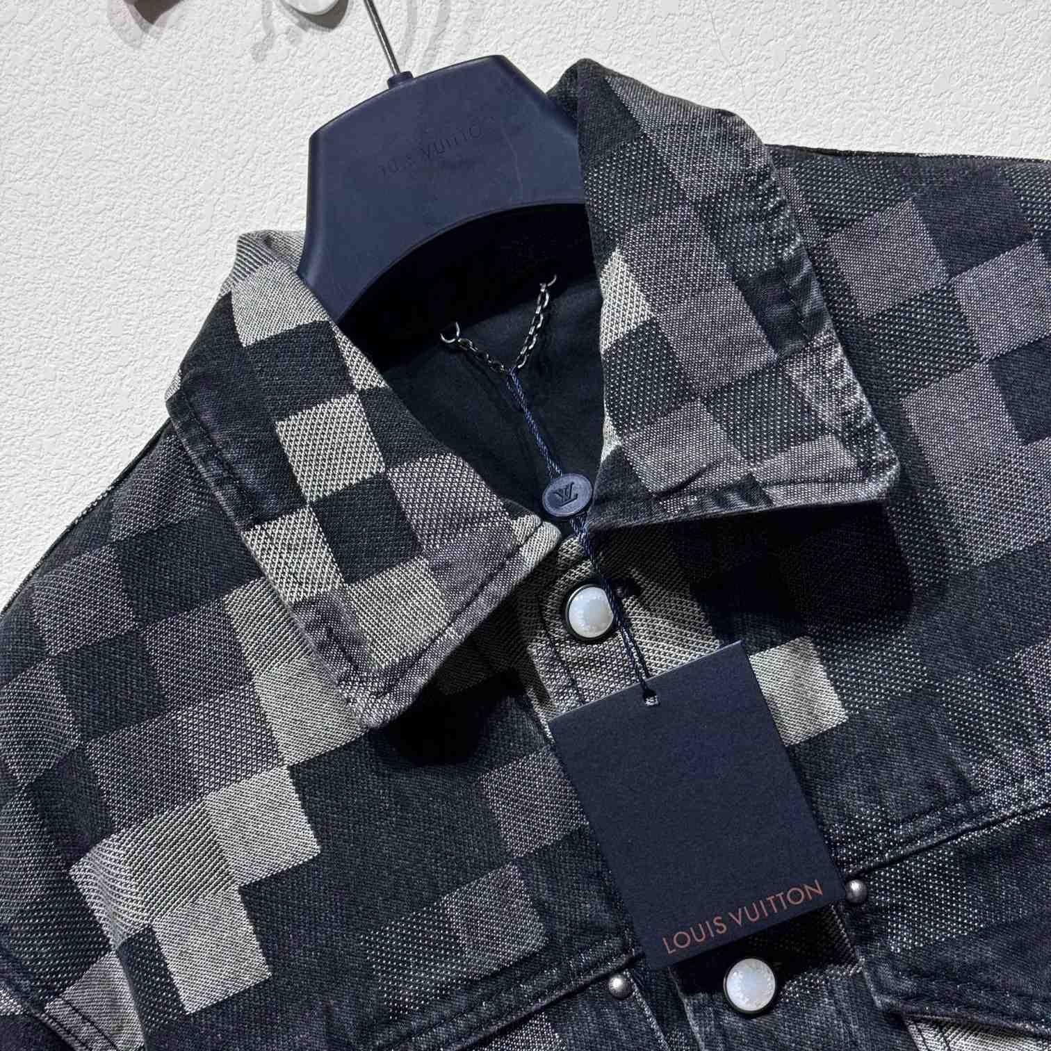 Louis Vuitton Damoflage Classic Denim Jacket  1AHEBJ - FashionPlug