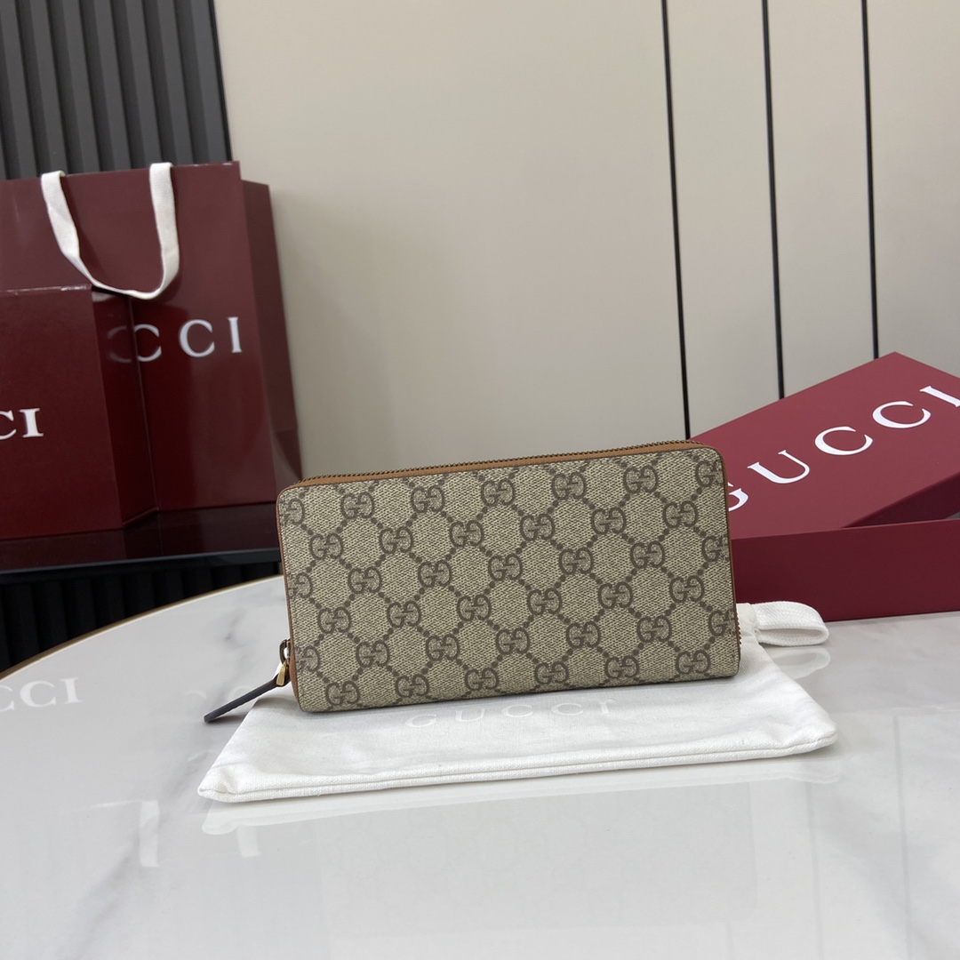 Gucci GG Emblem Around Wallet - FashionPlug