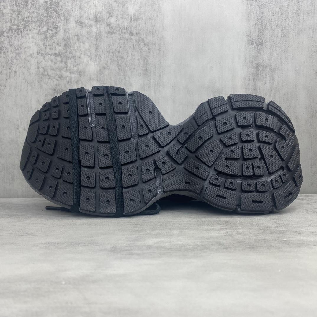 Balenciaga 3XL Sneaker In Dark Grey, Black, Blue And Green Mesh - FashionPlug