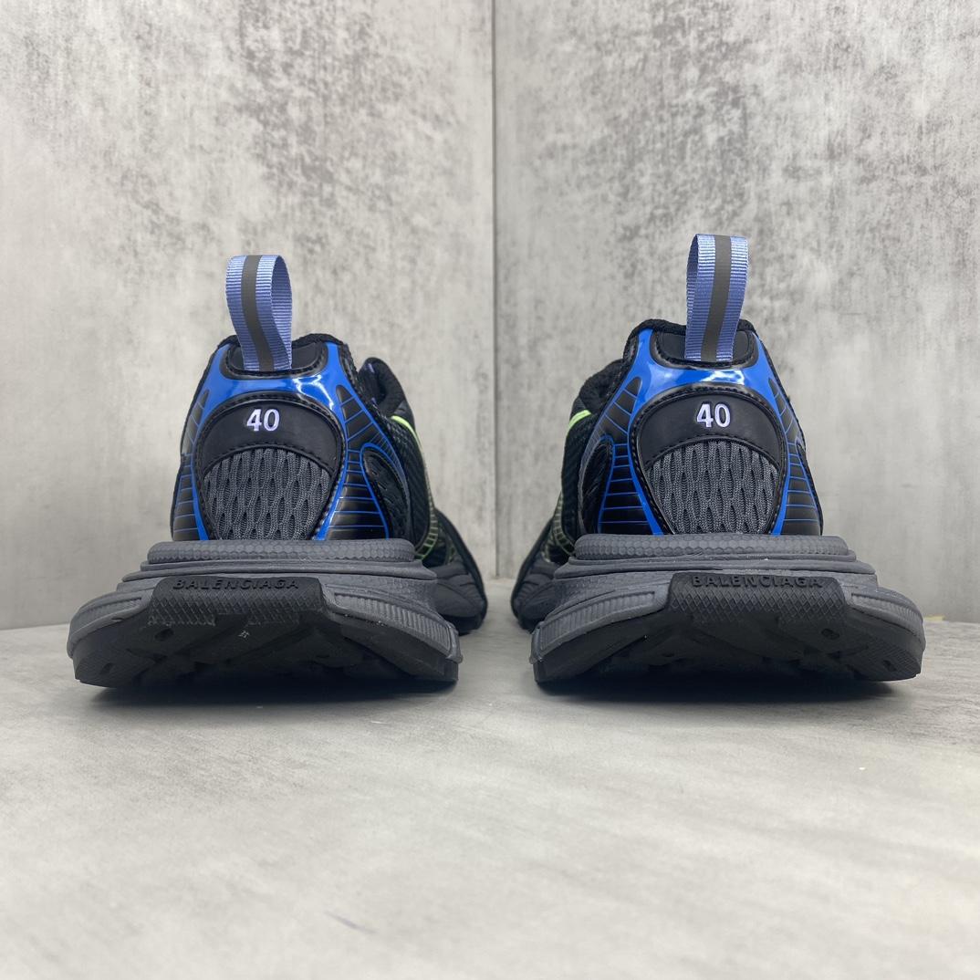 Balenciaga 3XL Sneaker In Dark Grey, Black, Blue And Green Mesh - FashionPlug