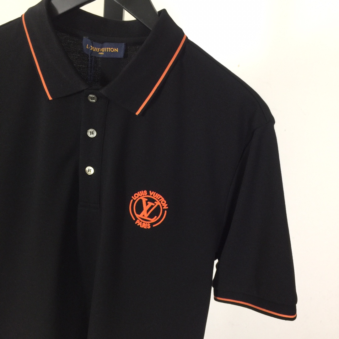 Louis Vuitton Short-Sleeved Cotton Polo Shirt    - FashionPlug