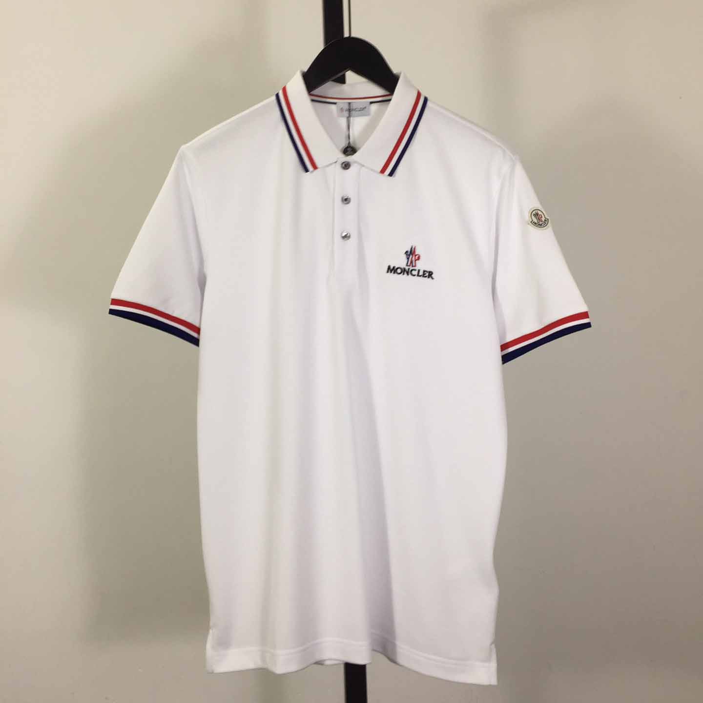 Moncler Logo Cotton Polo Shirt - FashionPlug