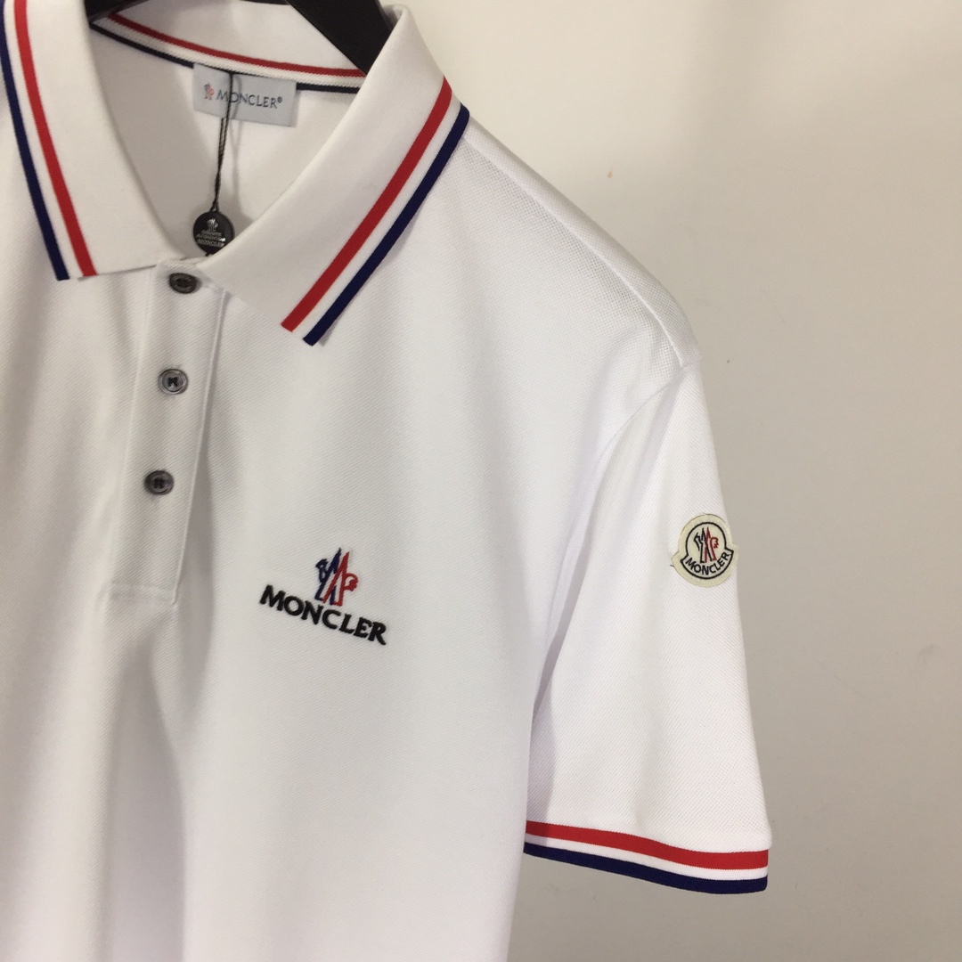 Moncler Logo Cotton Polo Shirt - FashionPlug